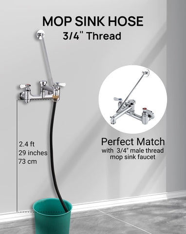 Sepaitek stainless steel fixtures secure the hose to the adapter for a tight seal.
