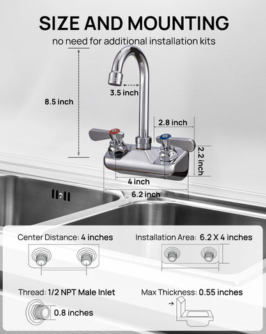 Sepaitek two-handle hot and cold mixer for precise temperature control