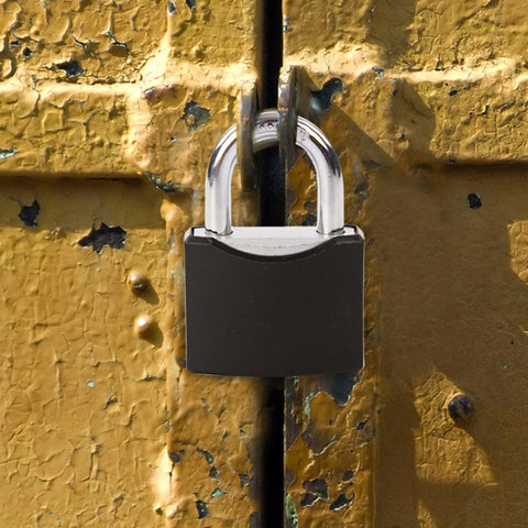 SEPOX weatherproof seal padlock ready for outdoor use