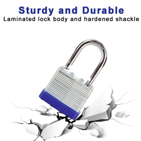 SEPOX Trinity padlocks shown on toolbox and shed for versatile storage protection.
