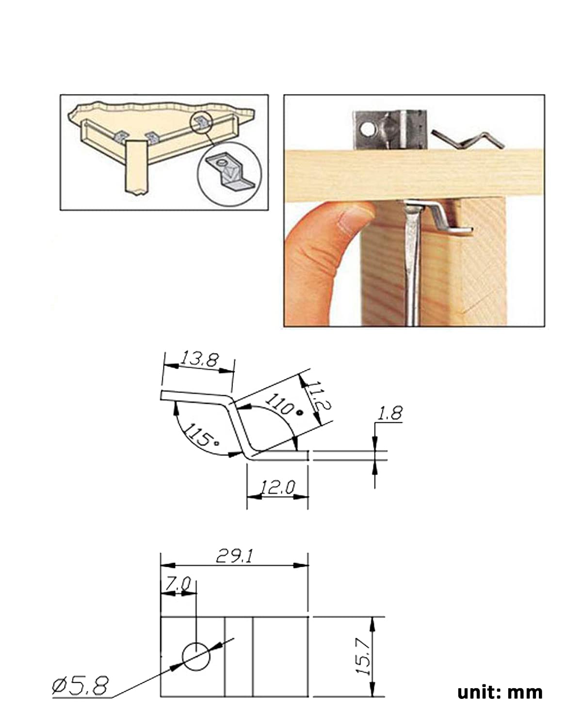 SeptCity fasteners measure 1.1 by 0.6 inches for fit