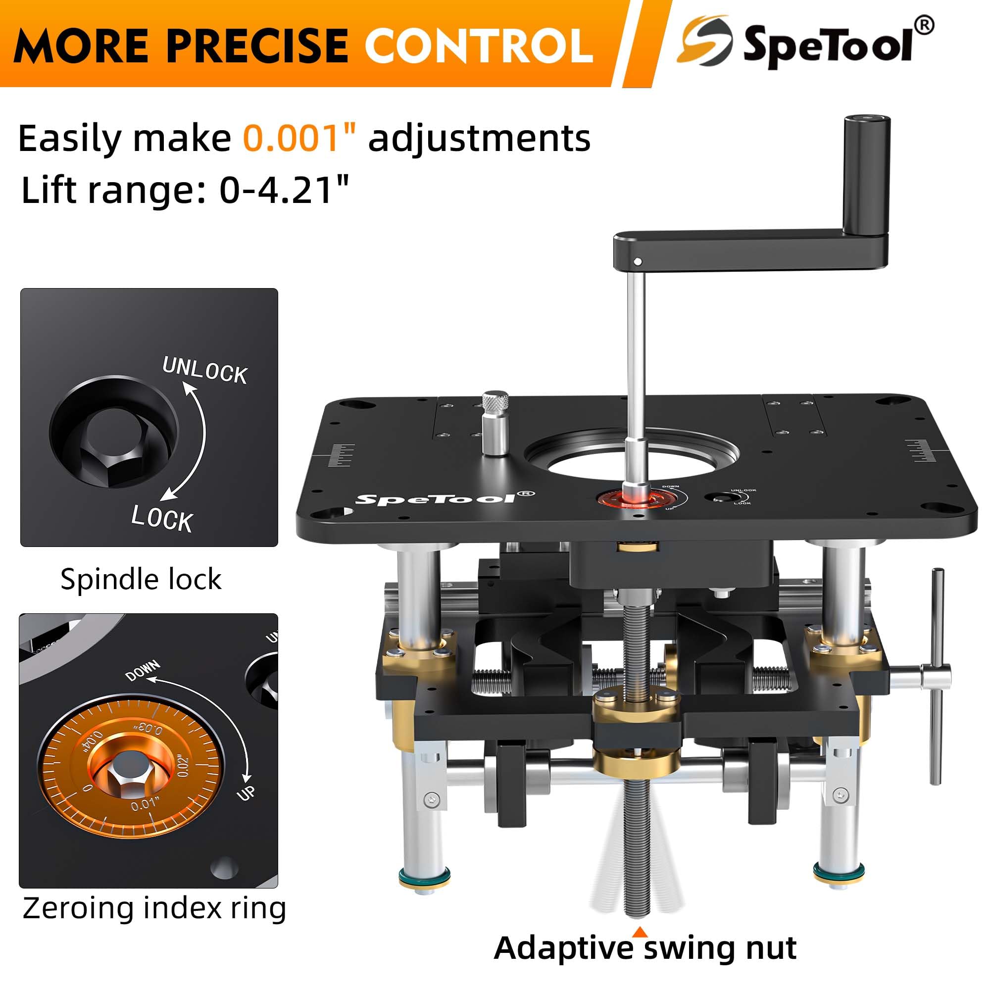 SpeTool table-ready lift helps save time on routing projects