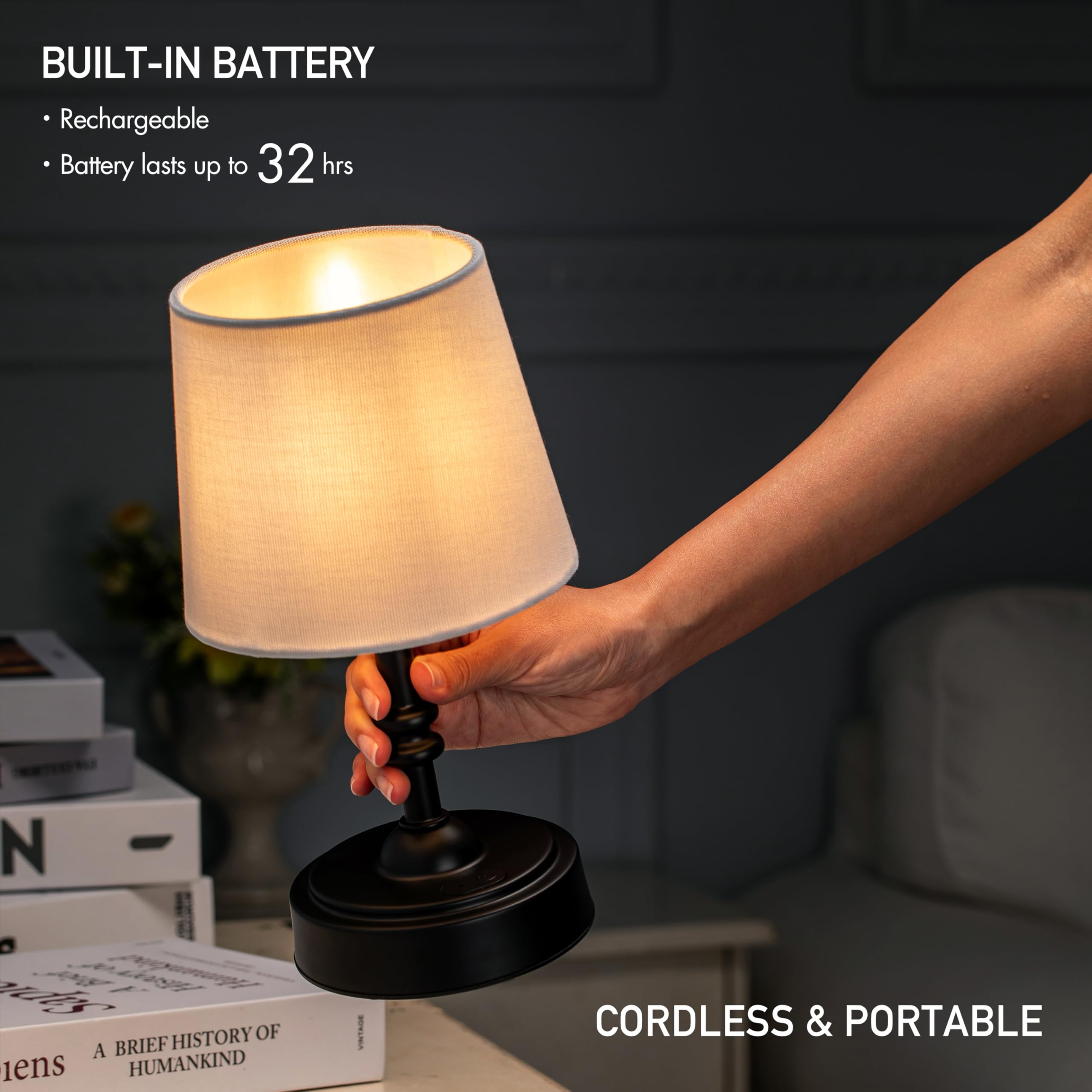 Seraph Mini dimmer control showing adjustable brightness for tasks.