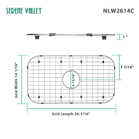 Serene Valley grid centered drain aligns with common sink setups.