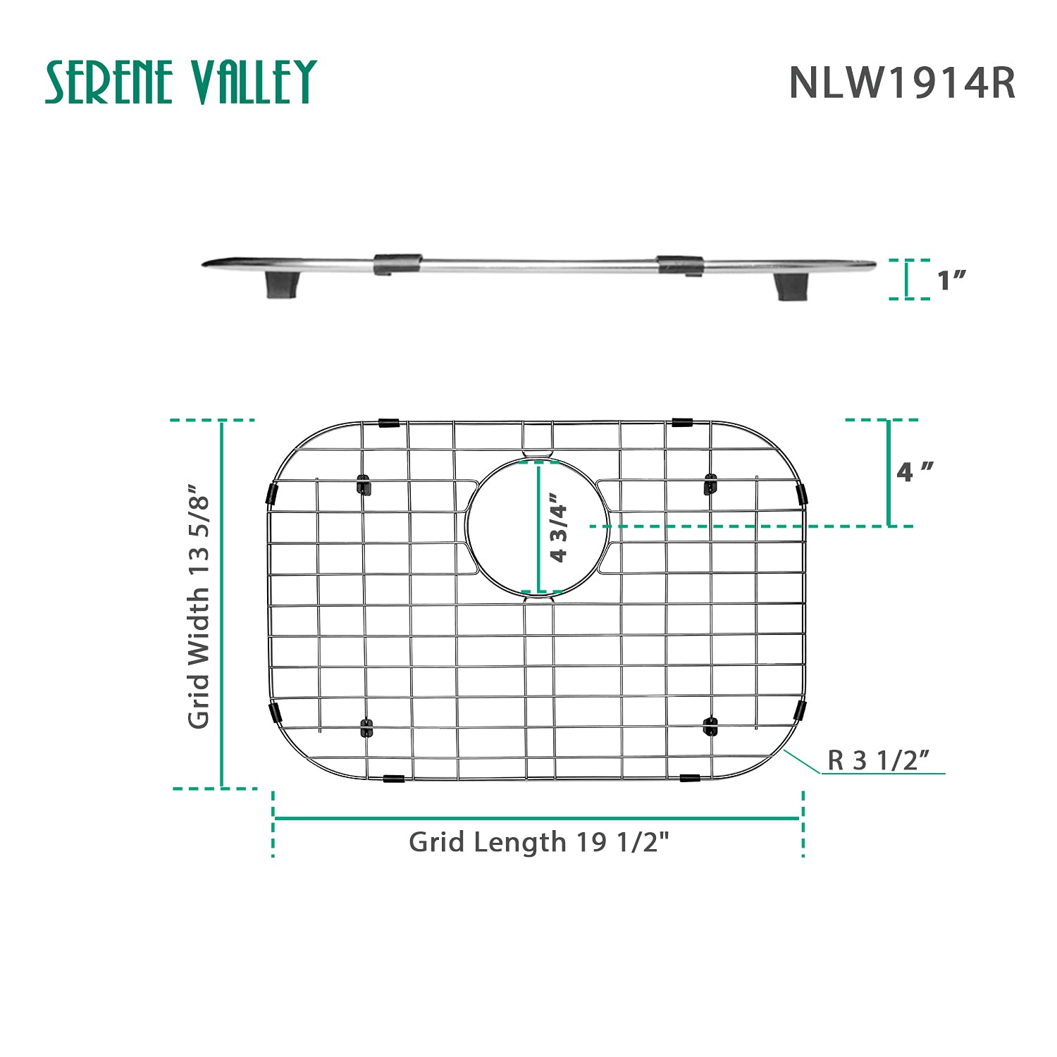 Serene Valley NLW1914R rear drain alignment supports easy access