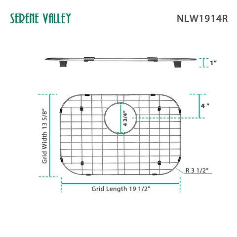Serene Valley NLW1914R rear drain alignment supports easy access