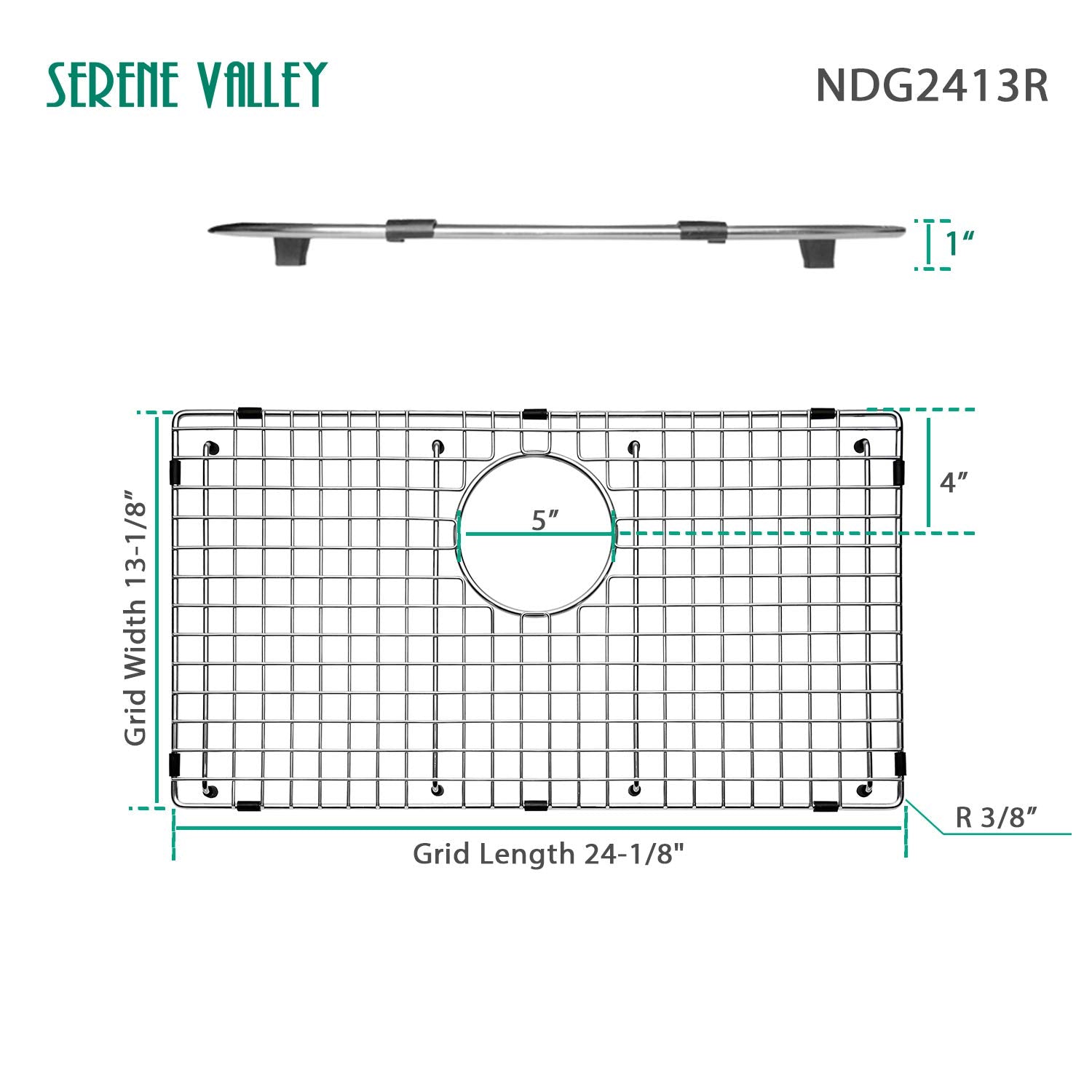 Serene Valley grid aligned with rear drain for efficient drainage.