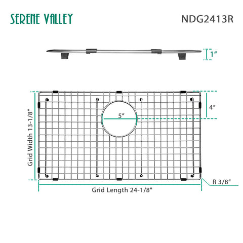 Serene Valley grid aligned with rear drain for efficient drainage.