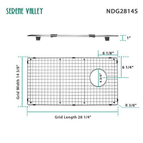 Serene Valley grid side drain location enables efficient water flow.