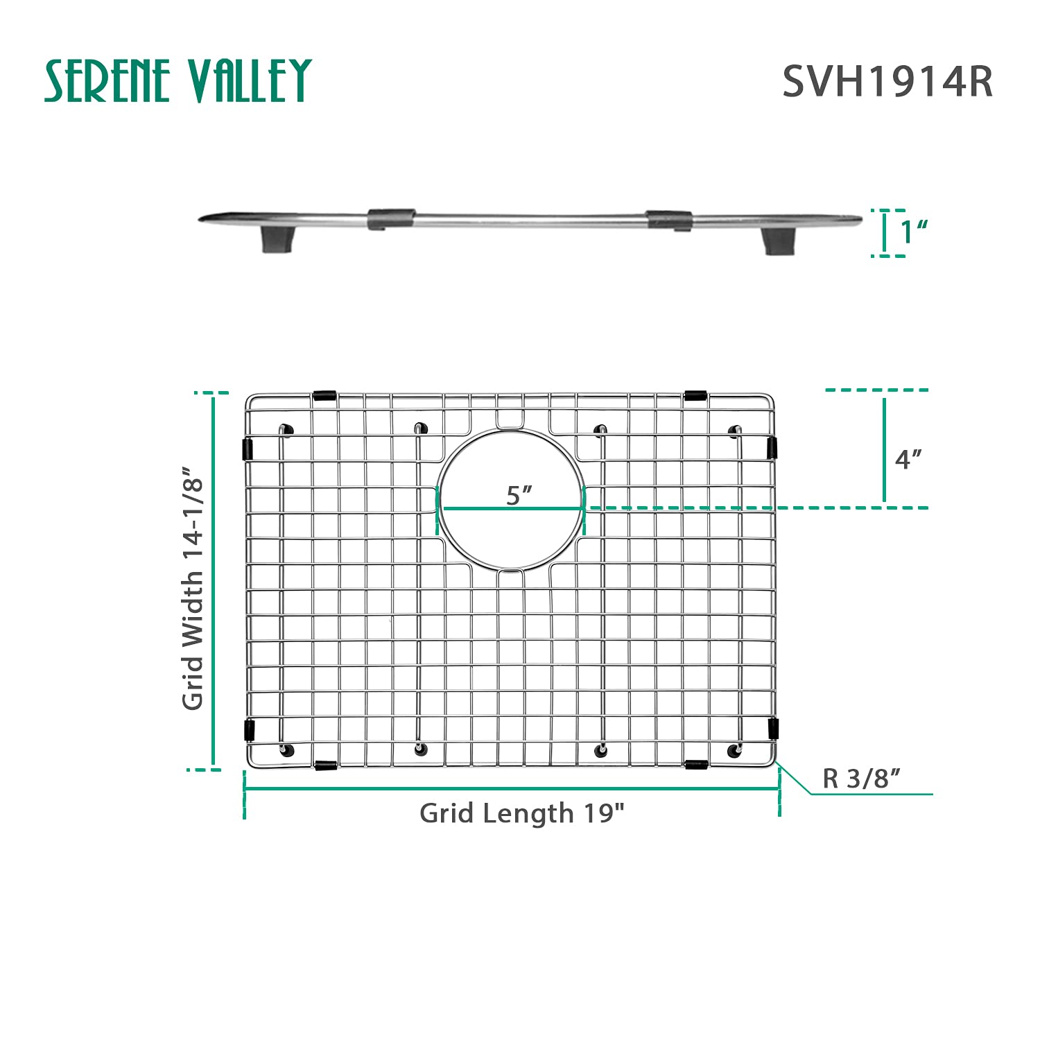 Serene Valley rear drain detail highlights precise placement for efficient hand-wash drainage.
