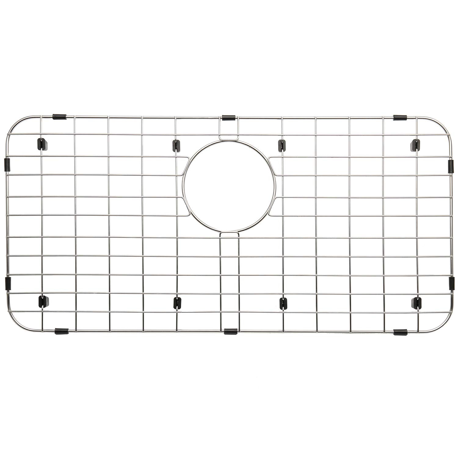 Serene Valley sink-grid bottom view shows fit for 25-1/8 by 12-1/2 inch sinks and surface protection.