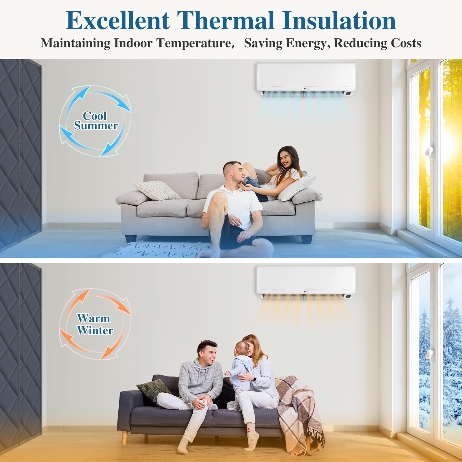 SereneCloud patio or kitchen doorway curtain blocks insects while preserving privacy.