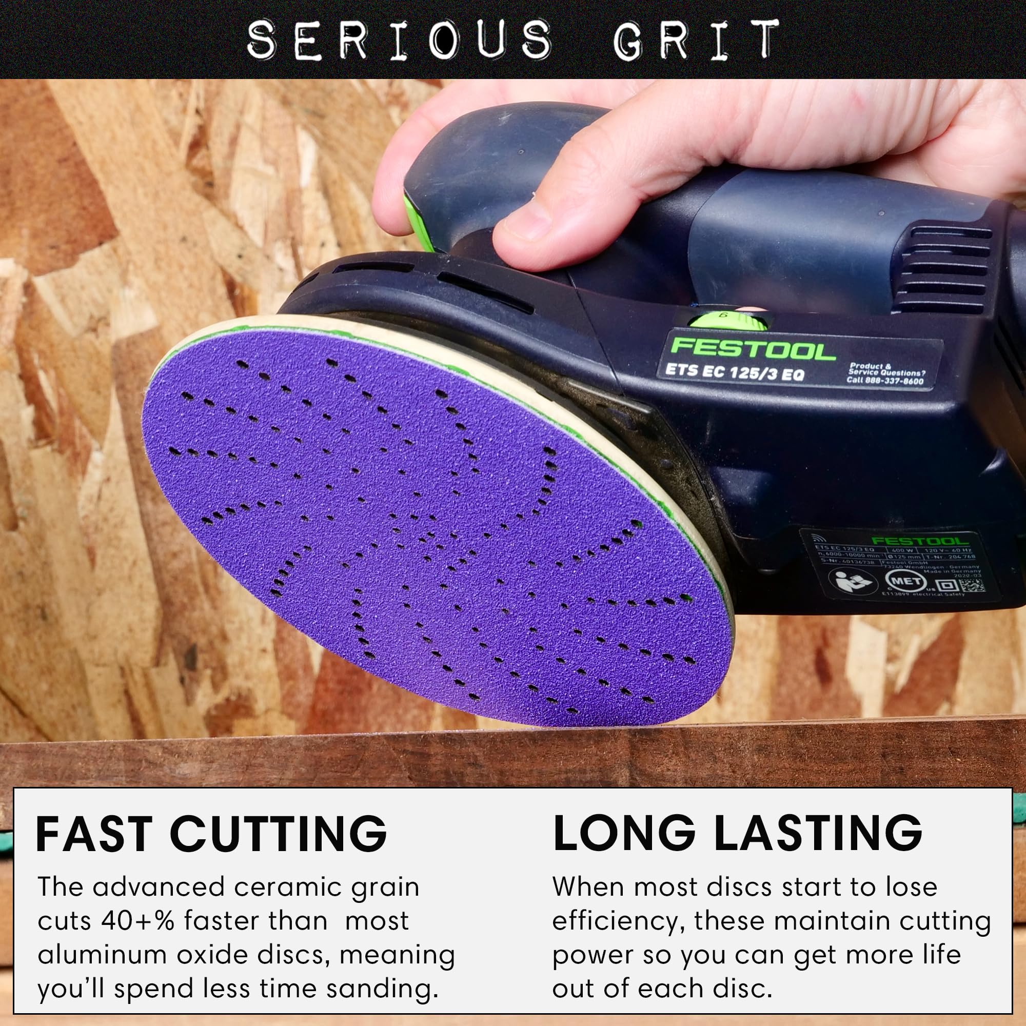 Serious Grit 25-pack box of 6in discs ready for projects