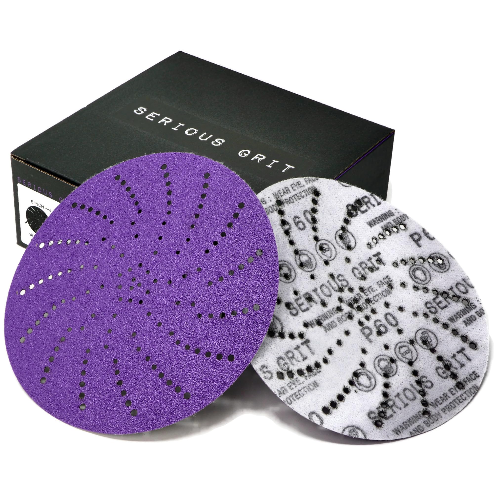 Serious Grit 6in ceramic disc with film-backed construction for durable sanding