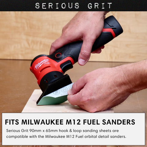 Assorted grits 80-220 from Serious Grit for versatile finishes