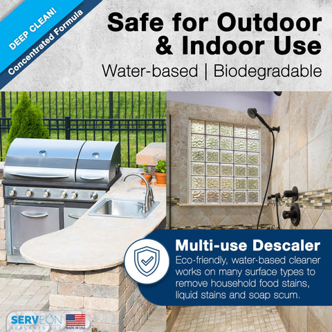 Serveon H2600 works indoors and outdoors on concrete and stone