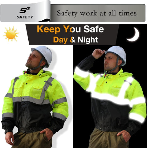 sesafety jacket 360° reflective strips for night visibility