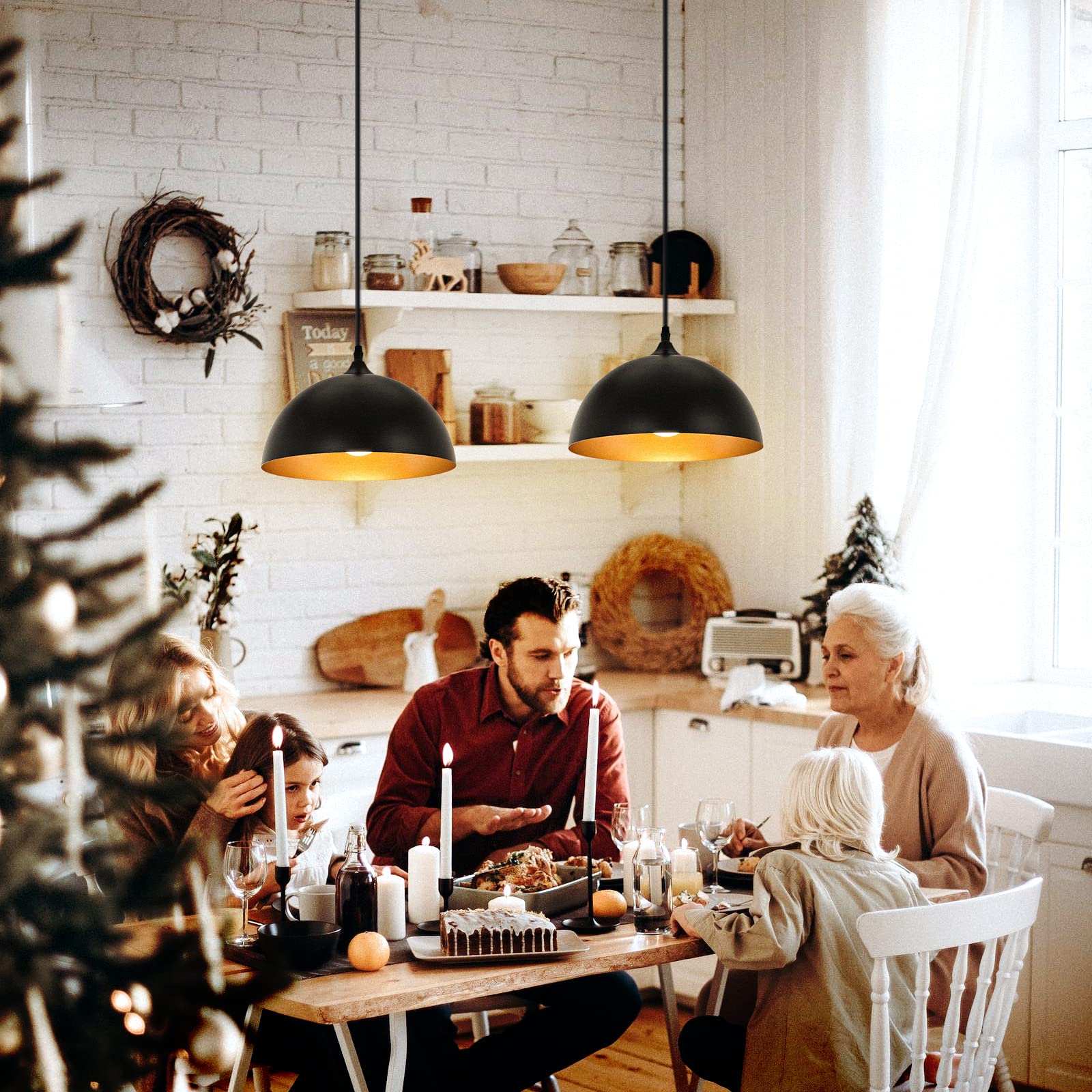 Sesiment adjustable-cord pendant with 54.7-inch reach offers versatile installation