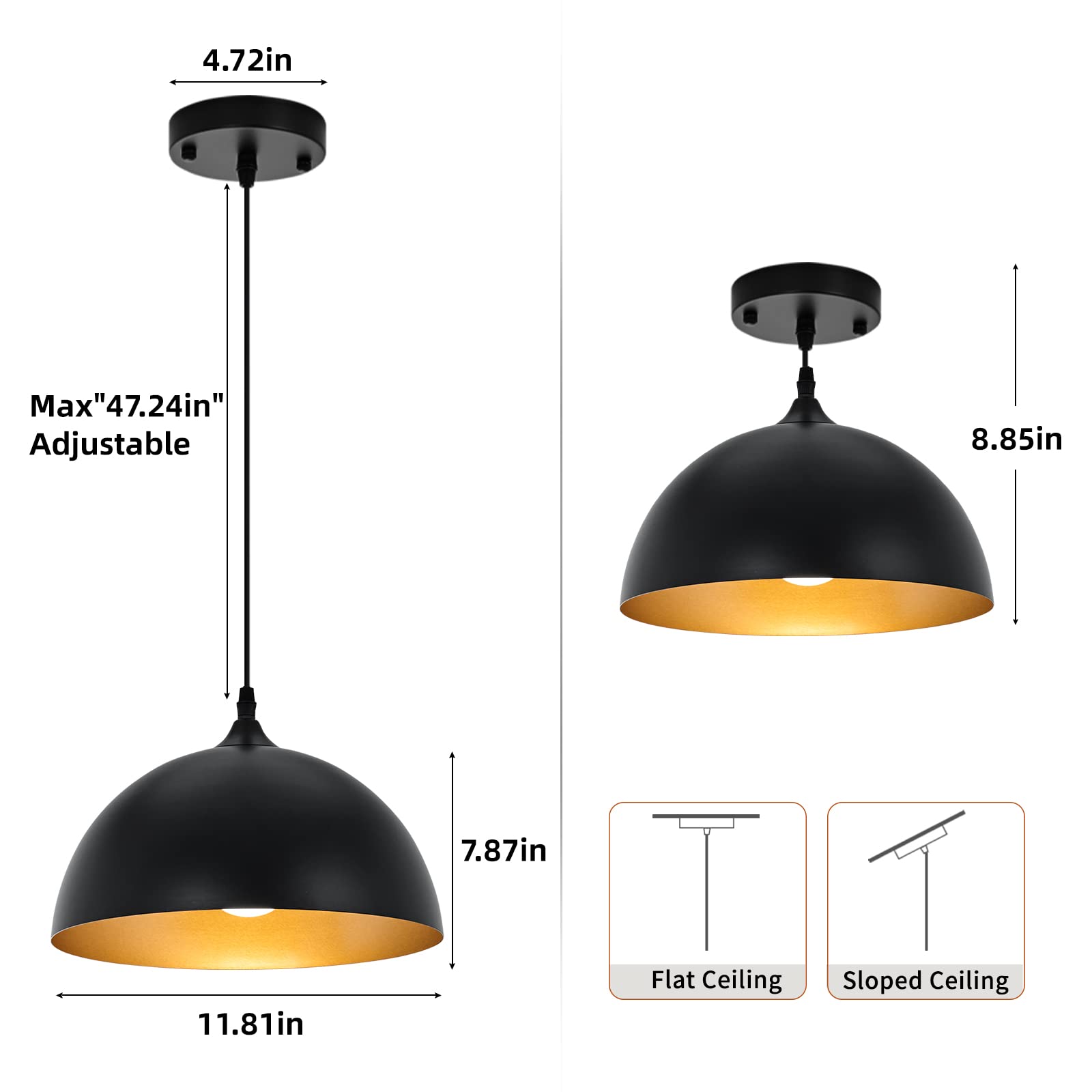 Sesiment E26 socket pendant supports up to 60W bulbs for bright, customizable glow