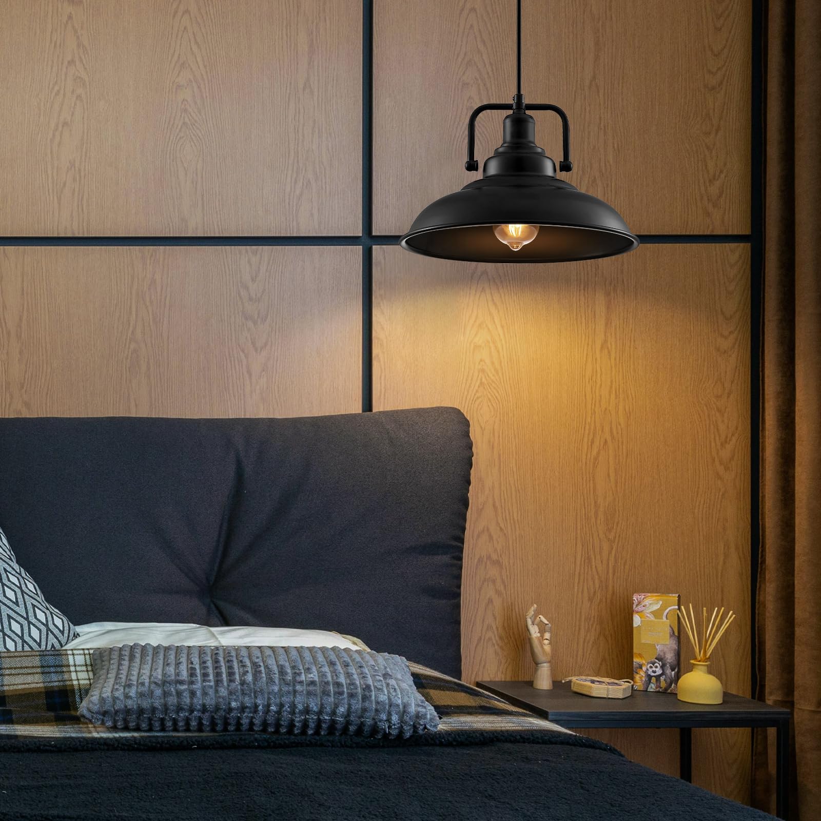 SESIMENT E26 socket pendant compatible with Edison CFL or LED bulbs