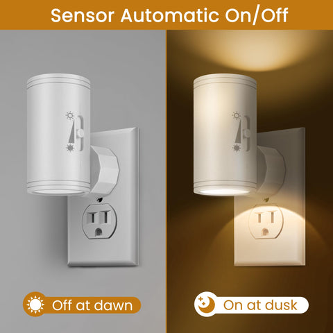 Adjustable head lets you direct light toward stairs, bedside, or hallway.