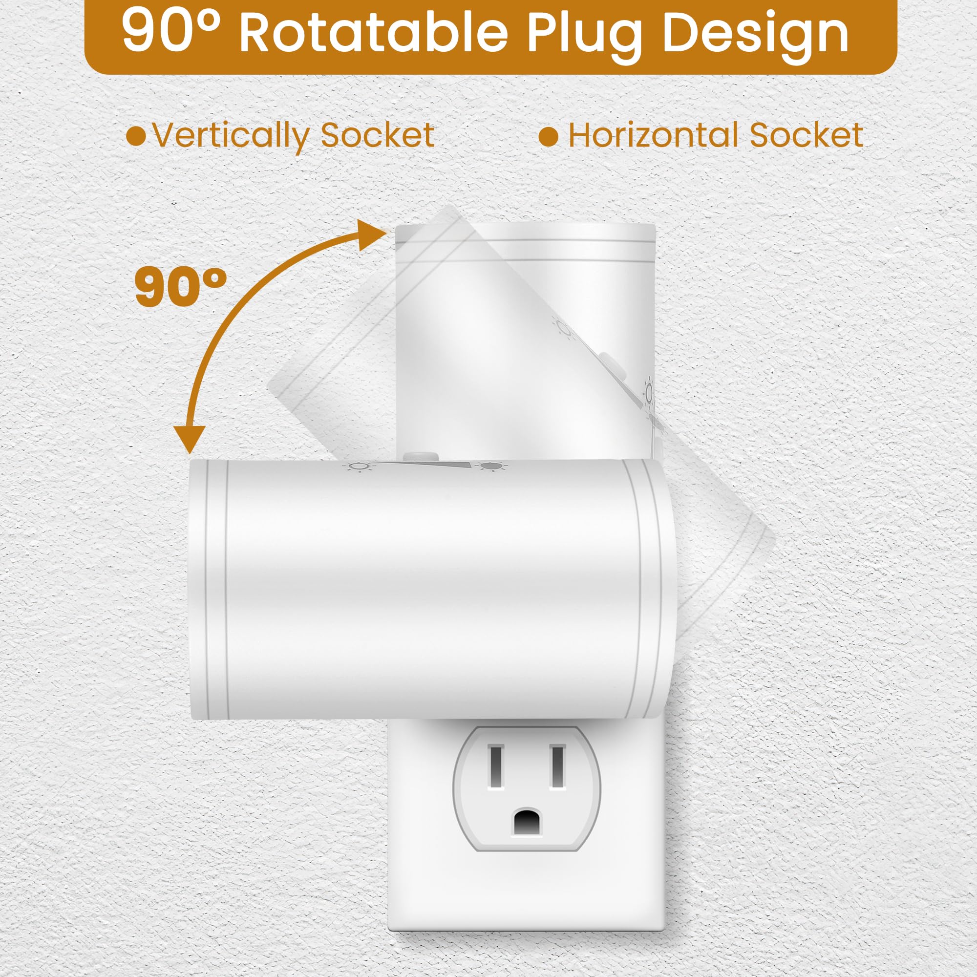 Dusk-to-dawn sensor ensures lights brighten automatically when needed.