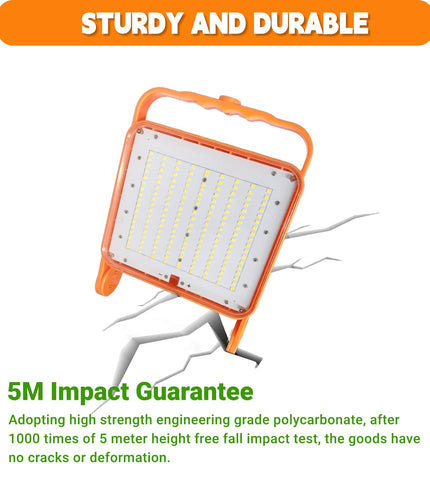 SETEN IP65 LED work light tested for dust and rain.