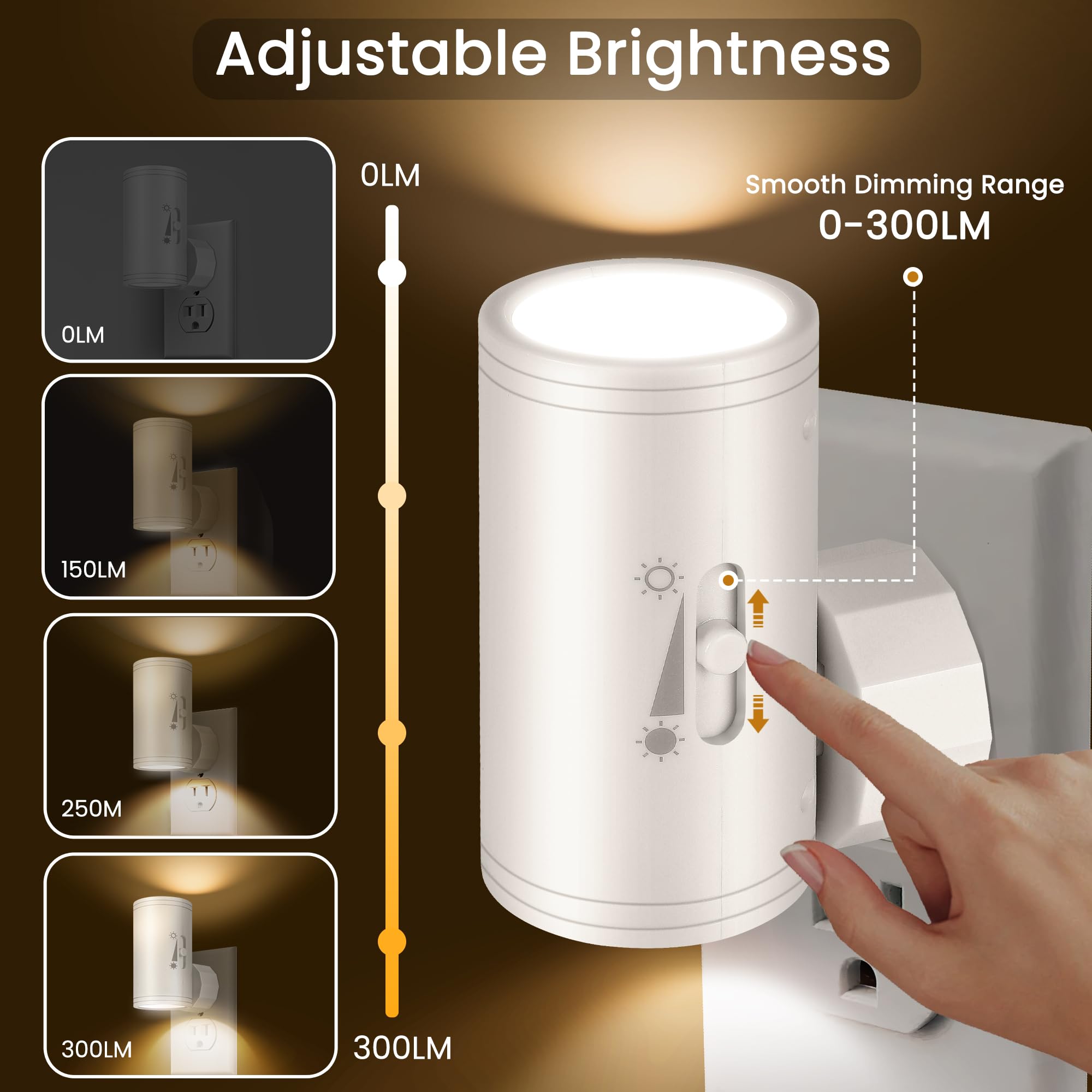 Plug-in design installs quickly without tools, suitable for bedrooms and kitchens.