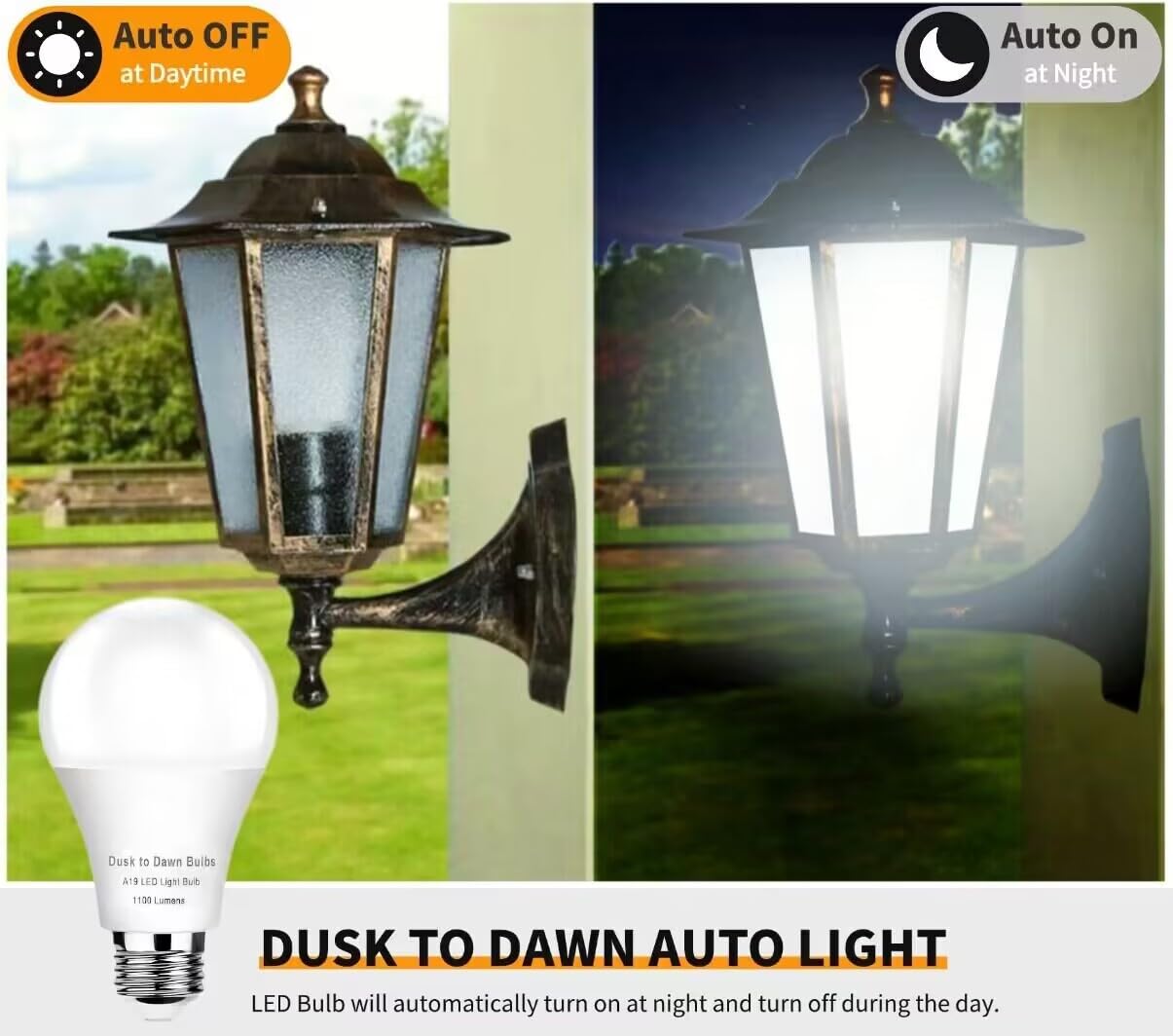 SETEN outdoor LED bulb for porch and yard providing bright daylight illumination