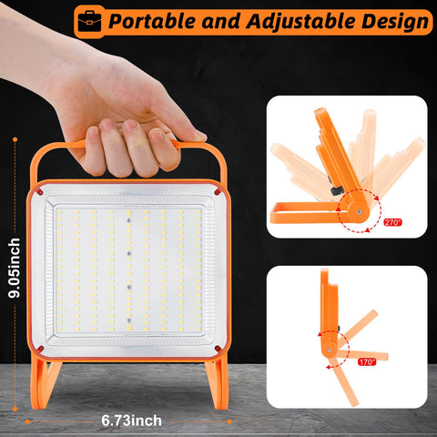 SETEN work light in a workshop with daylight glow.