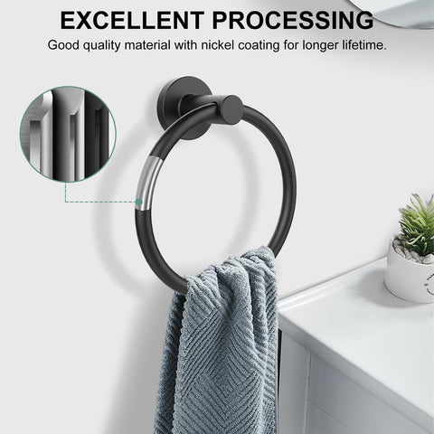 Setsail matte black finish complements modern bathroom decor.