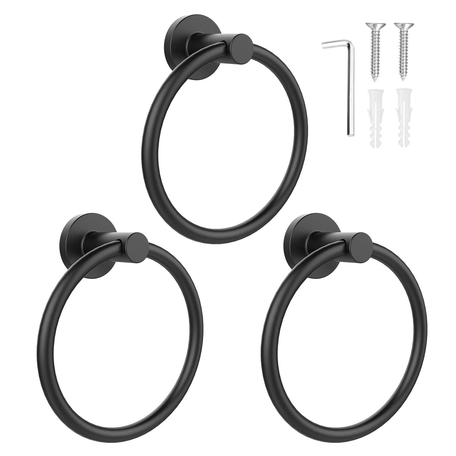 SetSail matte black towel holder wall mount for chic bathroom organization.