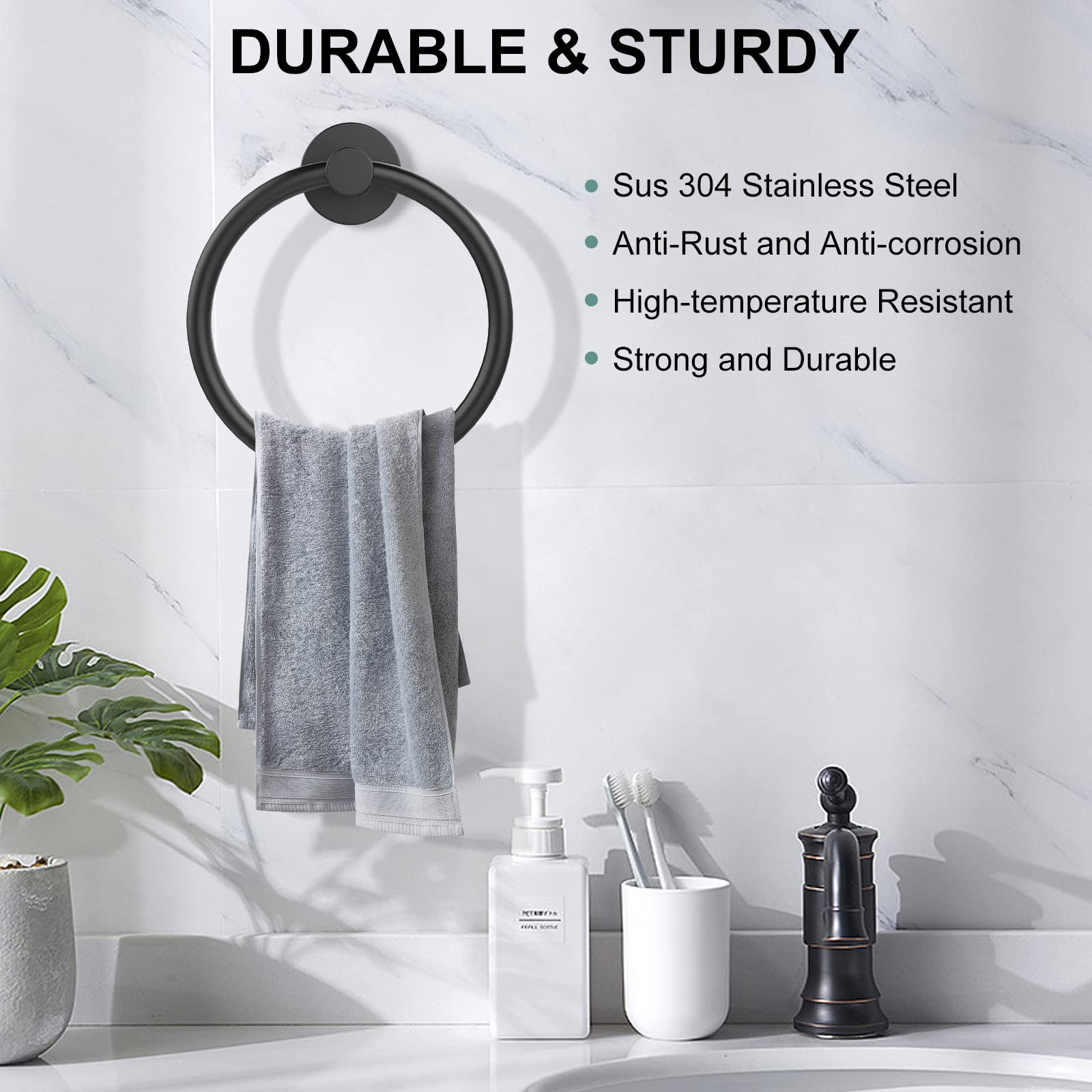 Setsail towel ring stainless steel is durable and rust-resistant for long-lasting use.