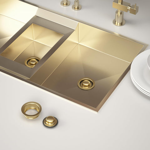 SettleDown gold stainless steel construction detail.