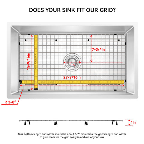 SettleDown grid shows centered drain layout for proper alignment and protection.