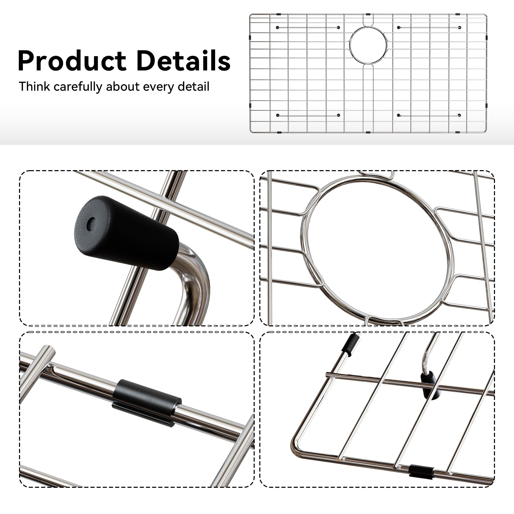 SettleDown sink grid quick measurement guide helps find fit