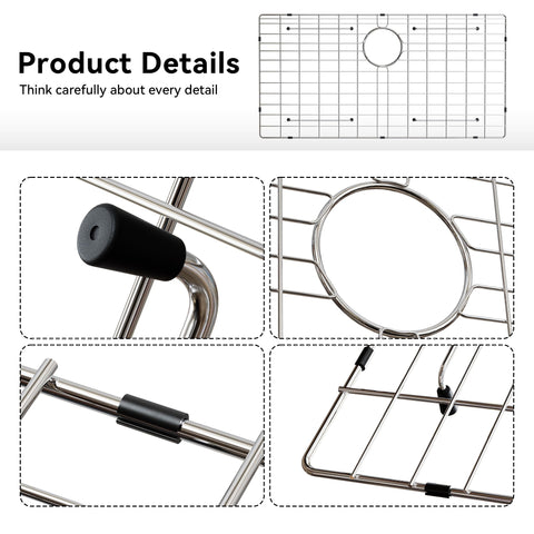SettleDown sink grid quick measurement guide helps find fit