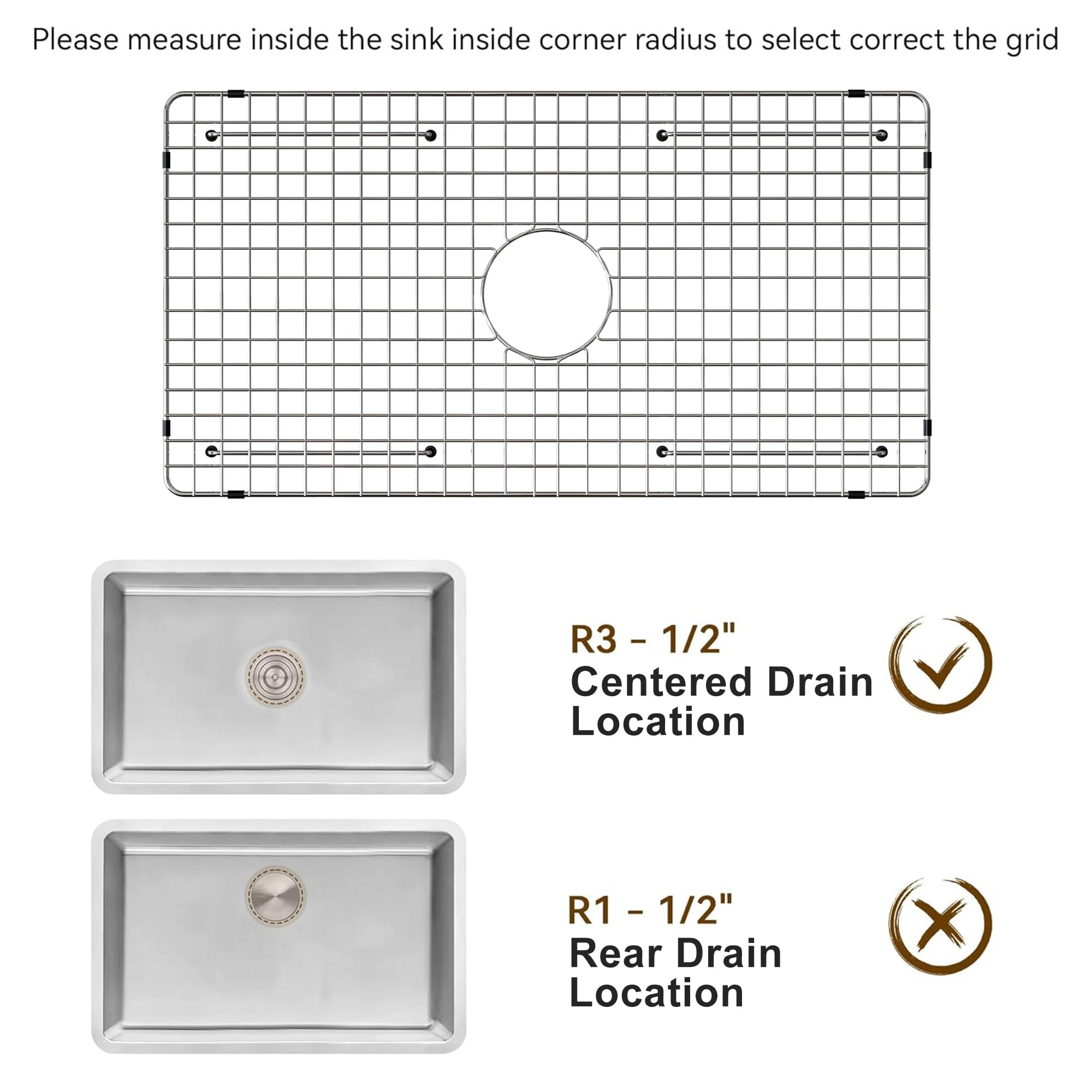 SettleDown stainless steel construction highlights durable, easy-care protection for sinks.