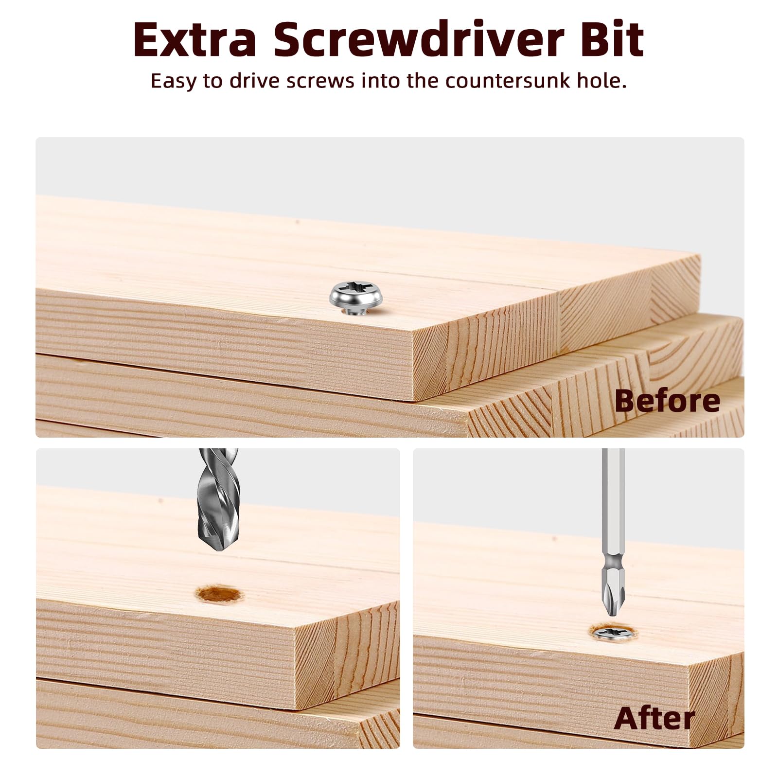 Seuphubs kit used on wood across surfaces for cabinet and furniture work.