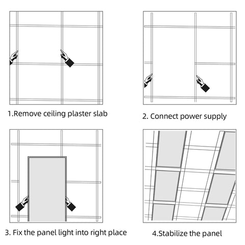 SEURON 2x4 flat panel ideal for offices, schools, and shops