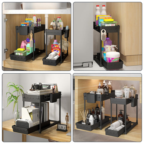 Sevenblue bathroom storage with hooks and cups keeps essentials within reach