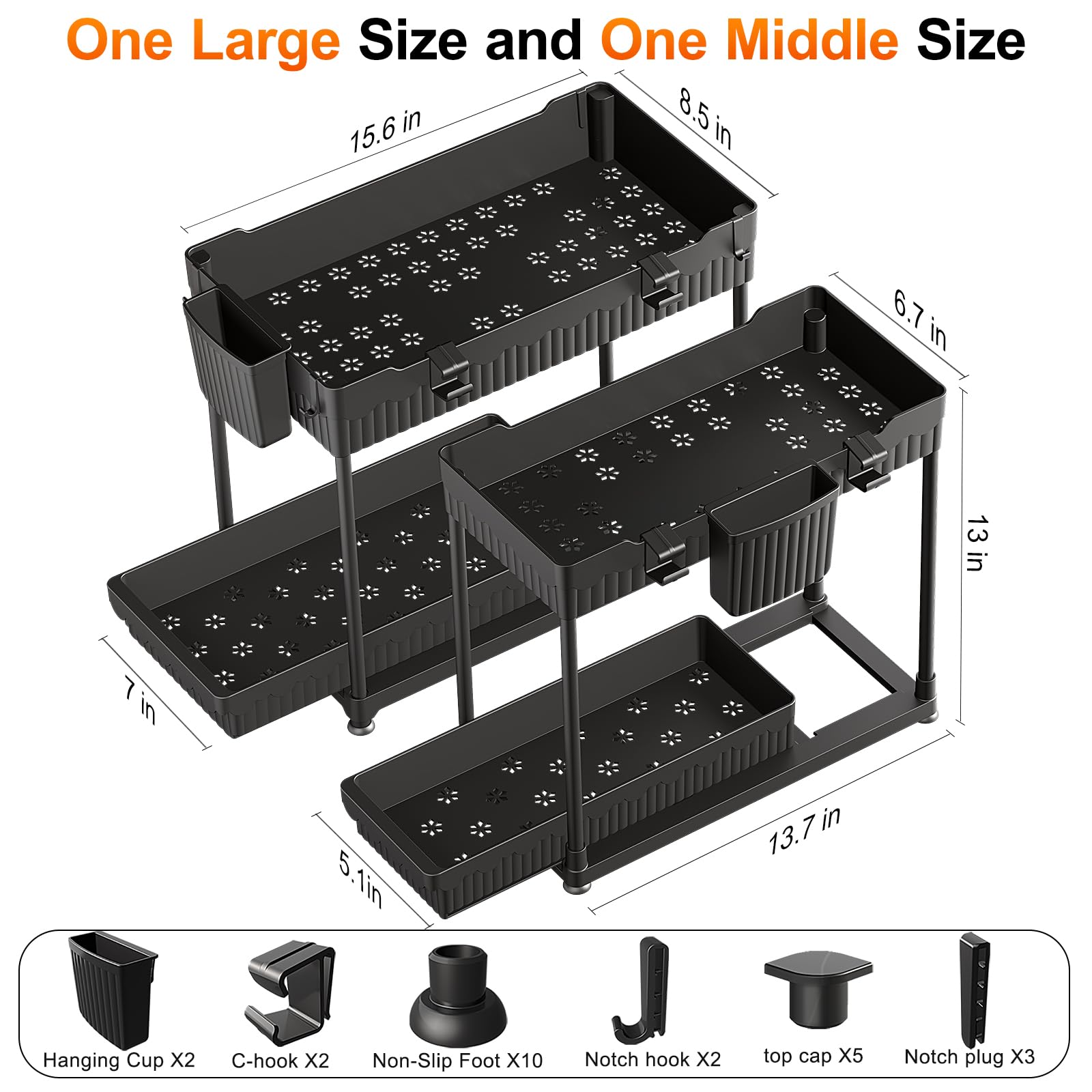 Sevenblue pull-out drawer slides smoothly for easy item retrieval