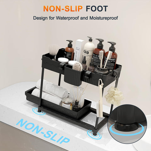 Sevenblue two-tier system fits tight spaces while doubling storage