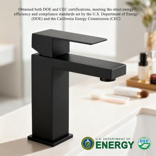 SevenGelok black matte faucet installation guide highlights simple DIY setup.