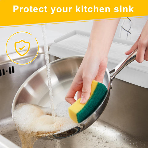 Sevflow 5-degree slope silicone sink mat channels water toward the drain