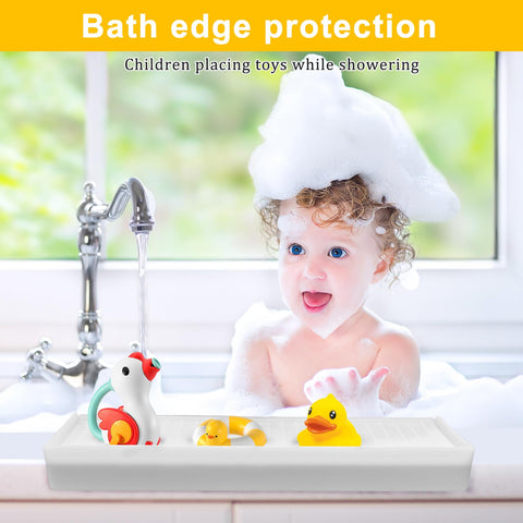 Sevflow edge guard protecting quartz countertops with a transparent profile
