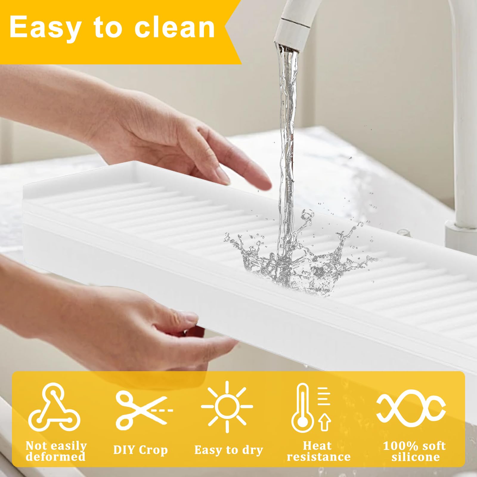 Sevflow sink protector fitting most sinks with easy trim option
