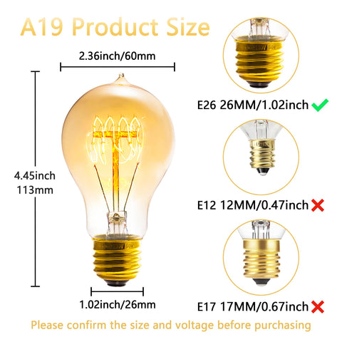 Sevici A19 chandelier application demonstrates vintage warmth in fixtures.