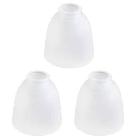 Sewterolyn glass shade with 1.61-inch fitter front view, 3-pack display