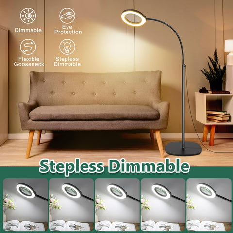 Seylae 24-inch gooseneck floor lamp providing flexible positioning